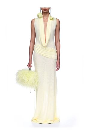 Plunge Neckline Sleeveless Gown DAVID KOMA | SS25DK01DLYELLOW